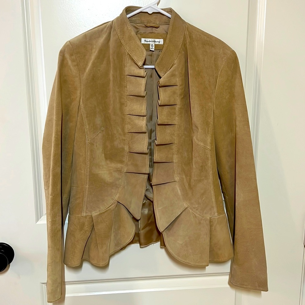 Leather Vintage Blazer Women’s M Tan